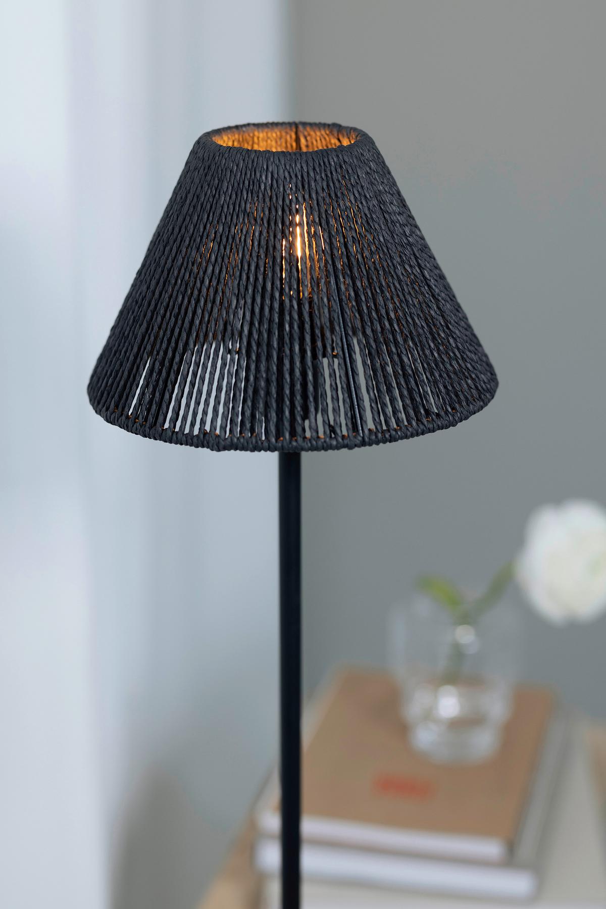 Tischleuchte Corda Table Schwarz max. 40 Watt - Schwarz, Basics, Papier/Metall (20/20/61,5cm) - Markslöjd