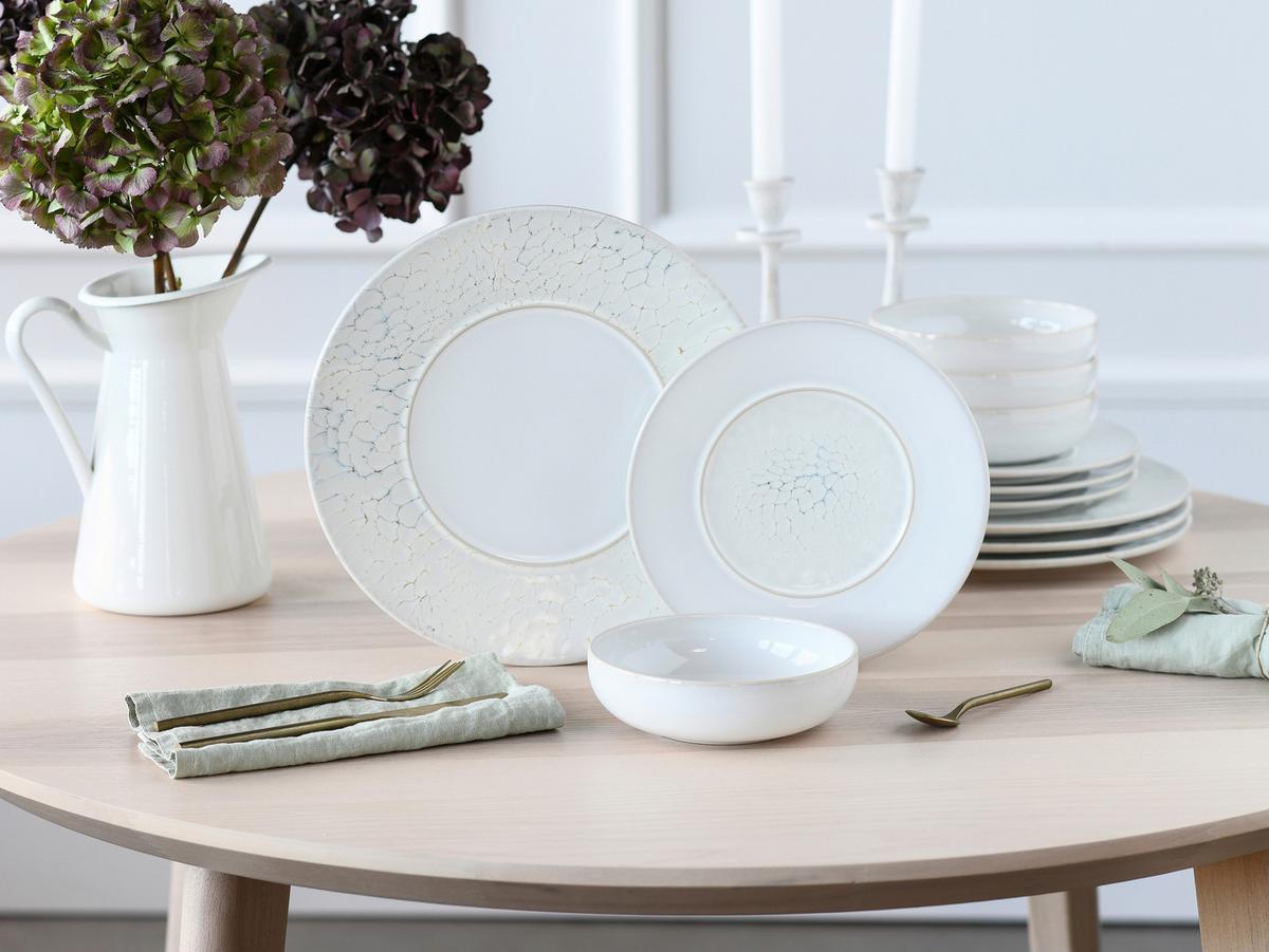 Jedilni Servis Unico Toscania, 12-Delni - krem barve/bela, Basics, keramika - Creatable