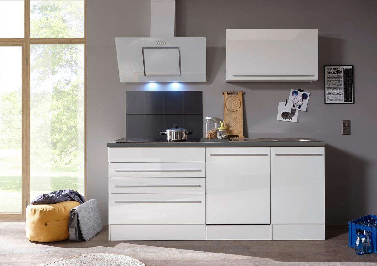 Moderen Kuhinjski Blok Brez Aparatov Welcome Jazz, Bela - bela/visoki sijaj, Konvencionalno, leseni material (320cm) - Modern Living