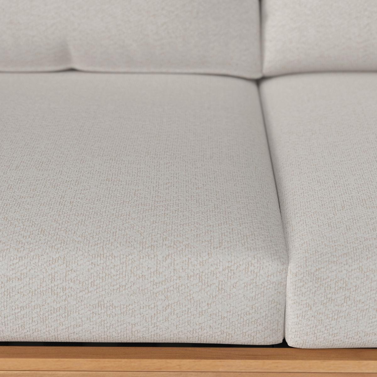 Loungegarnitur Alexa Creme Outdoorstoff/Metall +Abdeckung - Anthrazit/Creme, MODERN, Holz/Textil (150/81/85,5cm) - Bessagi Garden