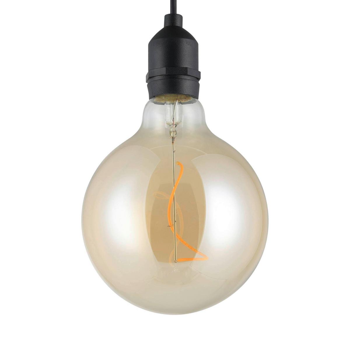 Aussenhängeleuchte 900211_vignanello - Bernsteinfarben/Schwarz, Basics, Kunststoff (12,5/19,5cm) - Eglo