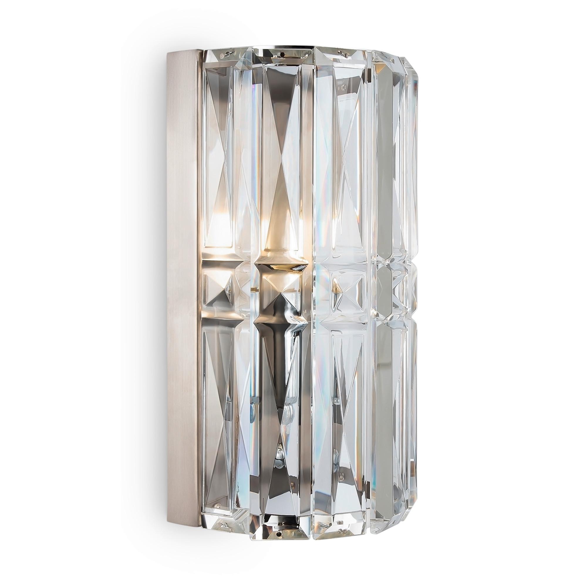 WANDLEUCHTE FACET - Chromfarben, Trend, Glas/Metall (13/10/20cm) - MAYTONI