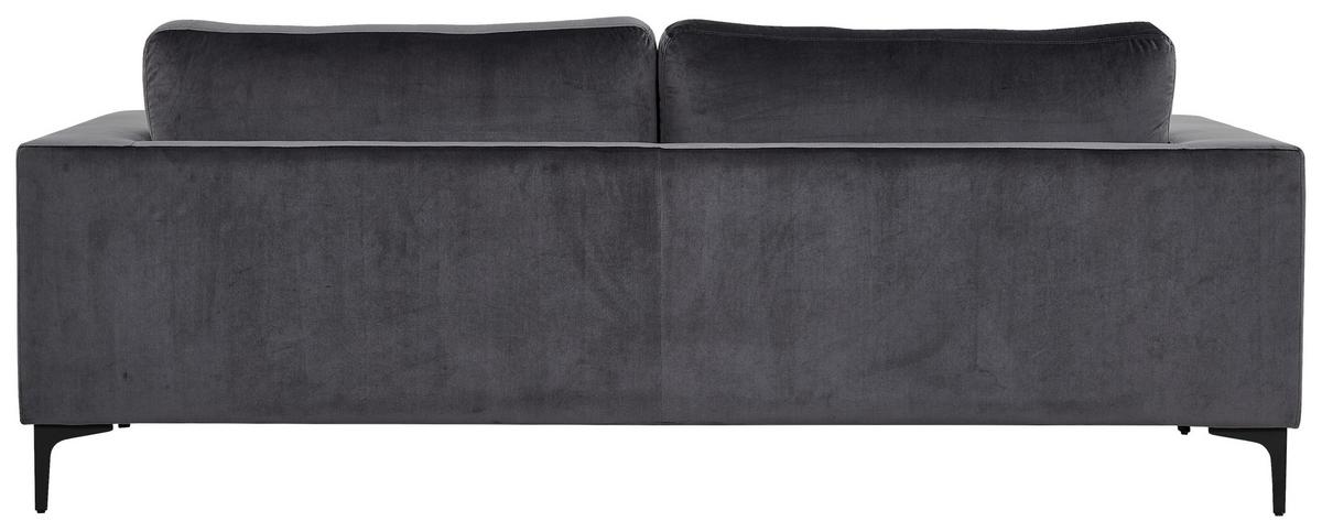 2-SITZER-SOFA BOLERO - Dunkelgrau/Schwarz, Design, Kunststoff/Textil (215/84/88cm) - Livetastic