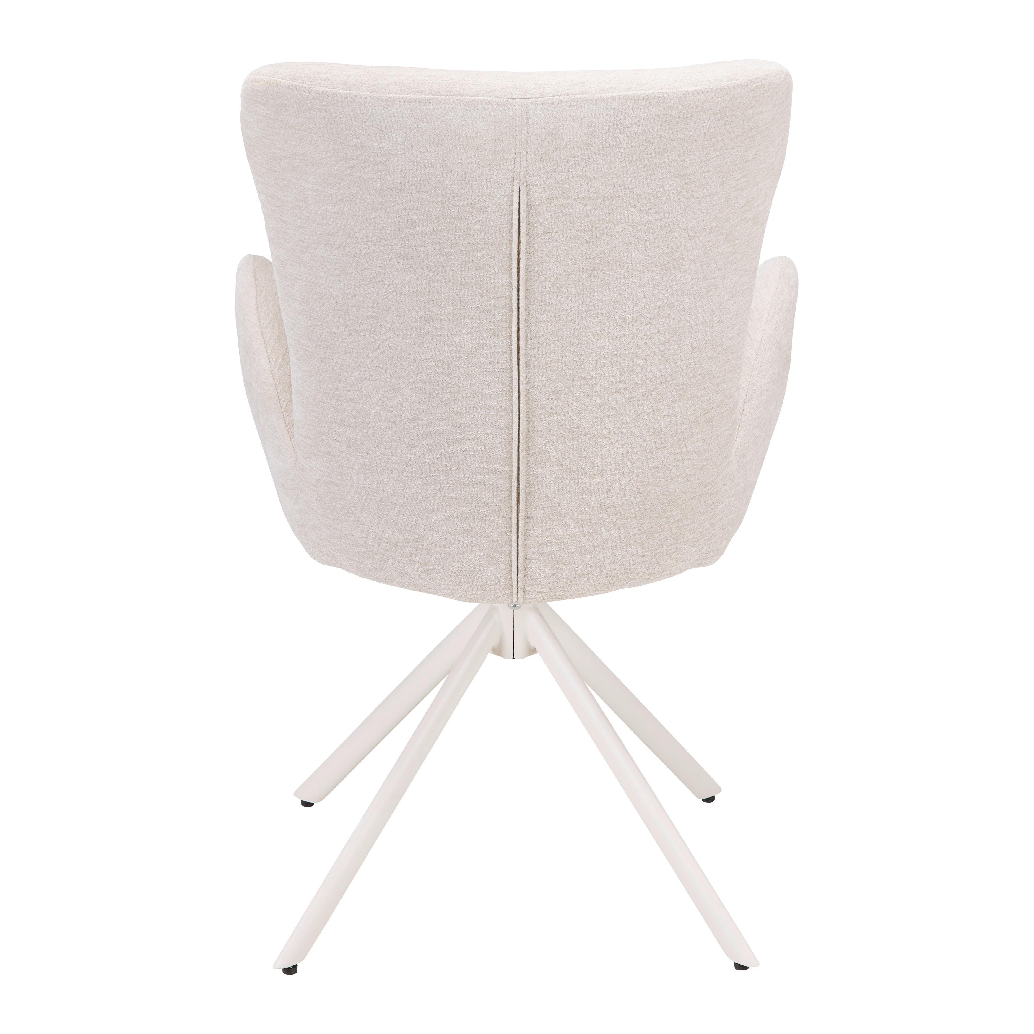 STOL MED ARMSTÖD STELLA - beige, Design, metall/textil (58/91/65cm) - Mömax