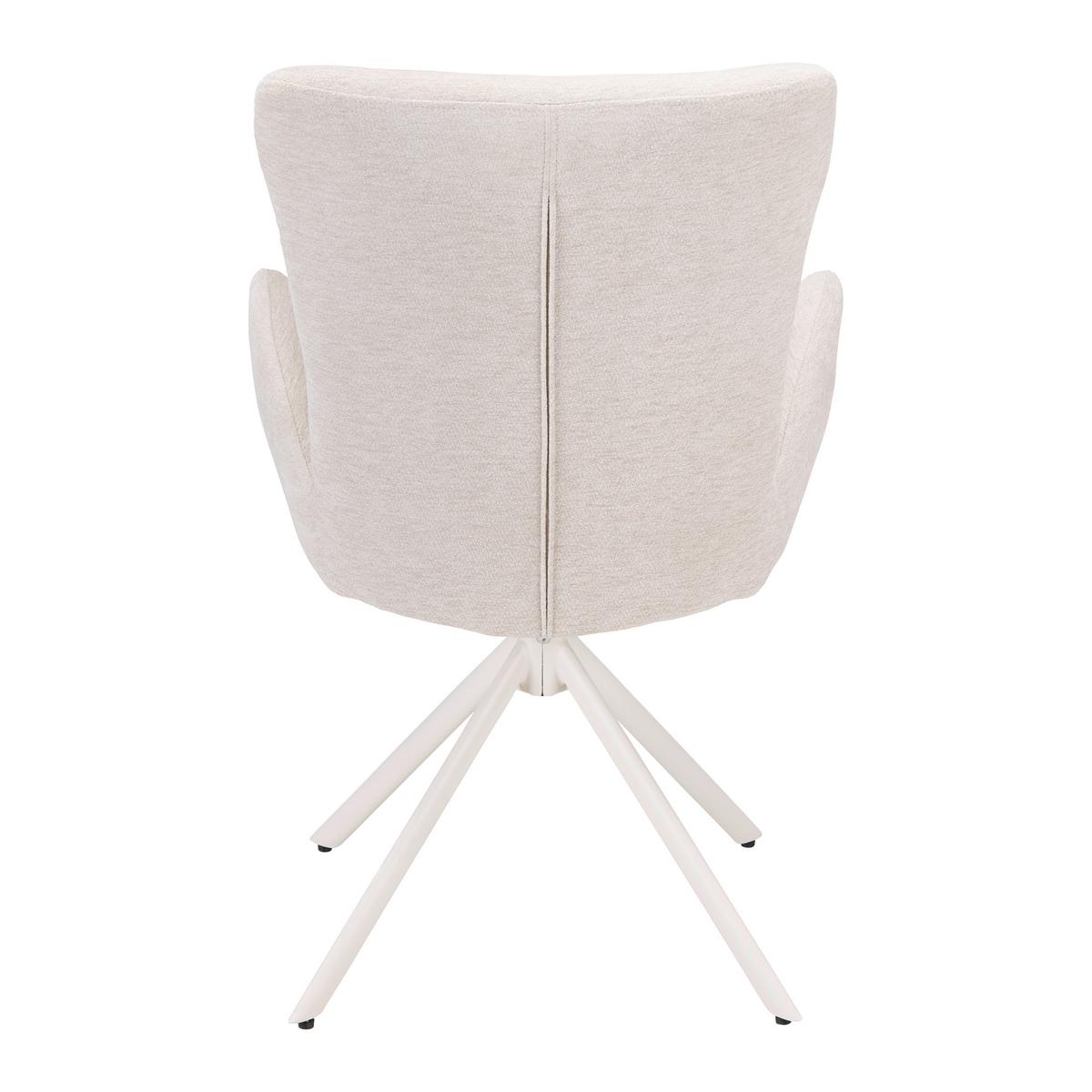 Karosszék Forgatható Stella - bézs, Design, textil/fém (58/91/65cm) - Mömax