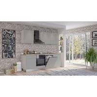 Blok Kuhinja Sa Uređajima Gilda Gola - siva/bela, Moderno, drvo/pločasti materijal (240/216/60cm) - Modern Living
