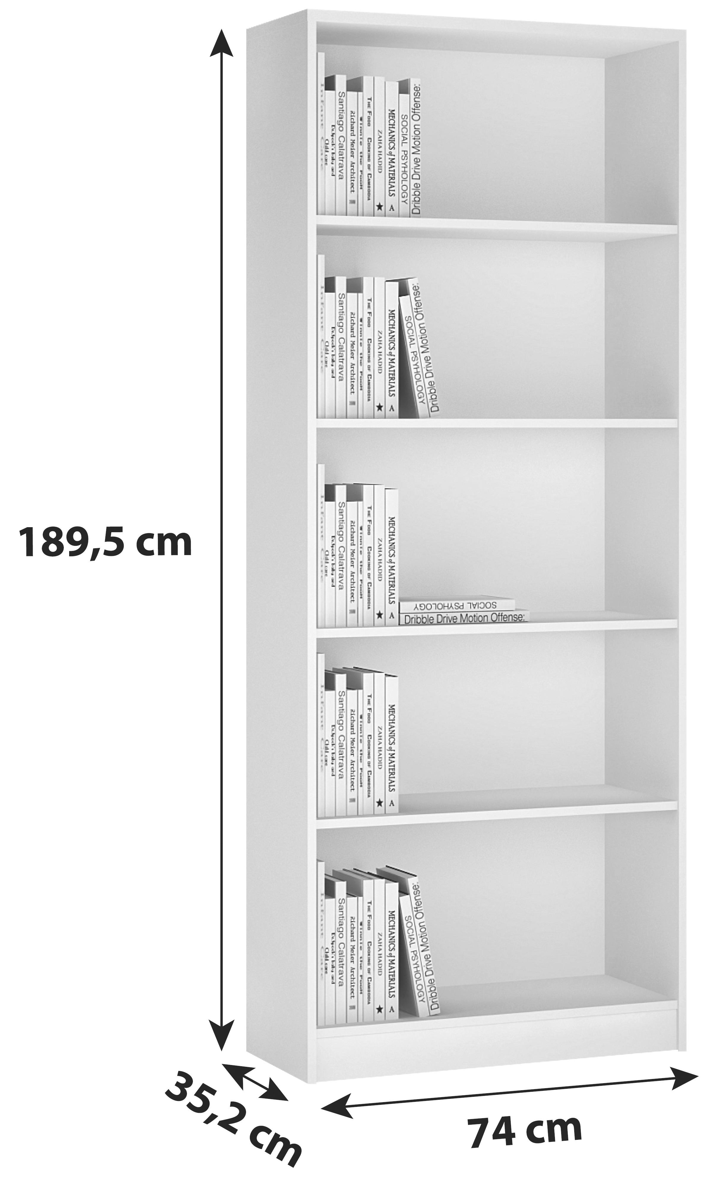 REGAL 4-YOU YUR03 - bijela, Modern, drvo (74/189,5/35,2cm)