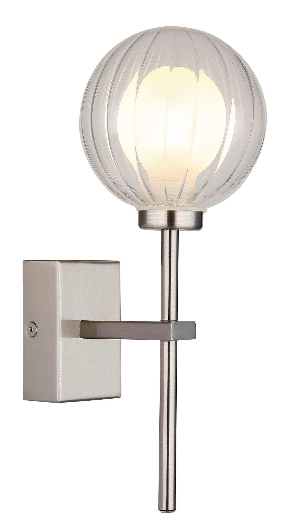 Kupaonska Zidna Svjetiljka 41928wn Ander - prozirno, Konvencionalno, staklo/metal (10/14,1cm) - Globo