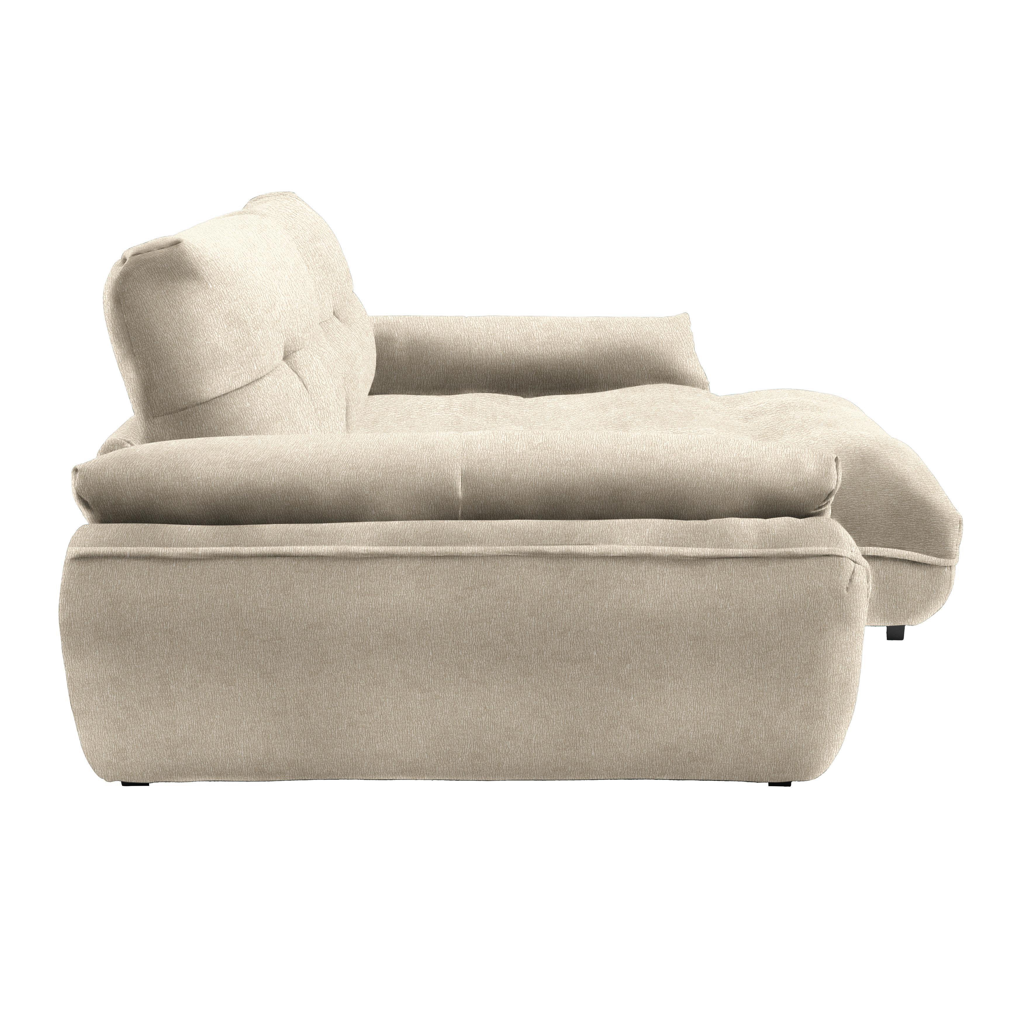 Wohnlandschaft Vivo Beige - Beige/Schwarz, MODERN, Kunststoff/Textil (317/63/179cm) - Premium Living