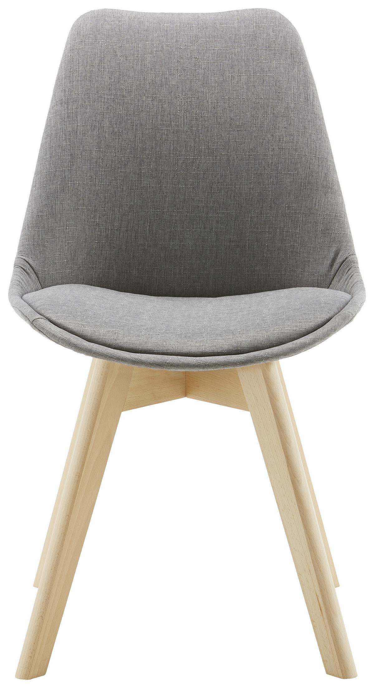 Szék Rocksi - bükk/szürke, Modern, műanyag/textil (43/82,5/43cm) - Bessagi Home