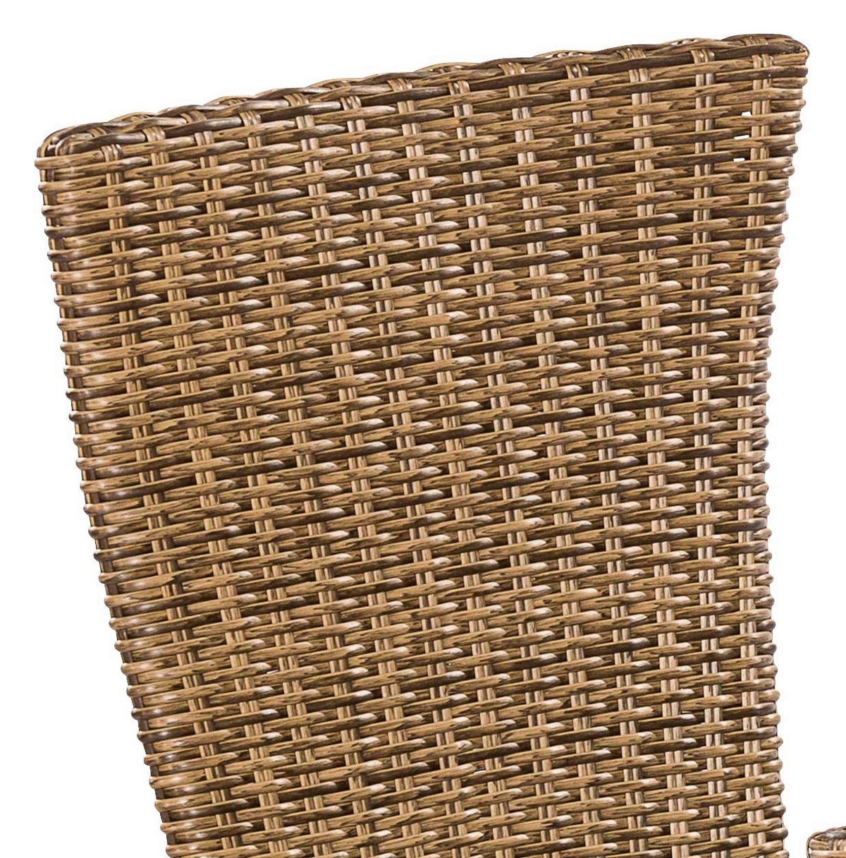 Gartensessel 2er-Set Toskana Metall/Holz/Kunststoff/Textil - Naturfarben/Akaziefarben, KONVENTIONELL, Holz/Kunststoff (66/111/61cm) - Gardenson