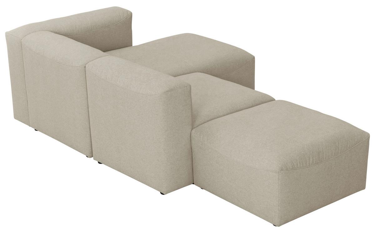 ECKSOFA LENA - Creme, Design, Kunststoff/Textil (250/160cm) - Max Winzer