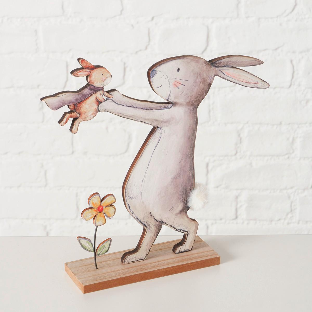 Dekohase Milmy I Creme/Grau - Creme/Grau, Konventionell, Holzwerkstoff/Textil (20,5/5,5/28cm) - Mömax