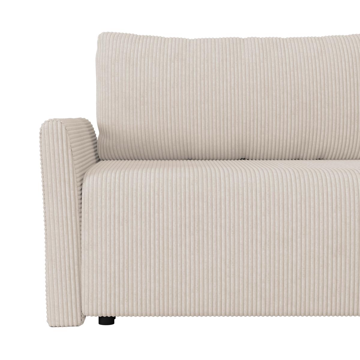Sedežna Garnitura Sonos, Bež, Ležišče, Predal - črna/ekru, Moderno, tekstil (228/146cm)