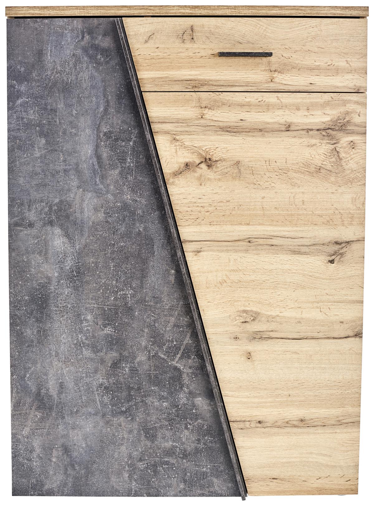 Komoda Venedig - barve kroma/siva, Moderno, umetna masa/leseni material (80/110/40cm) - Mömax