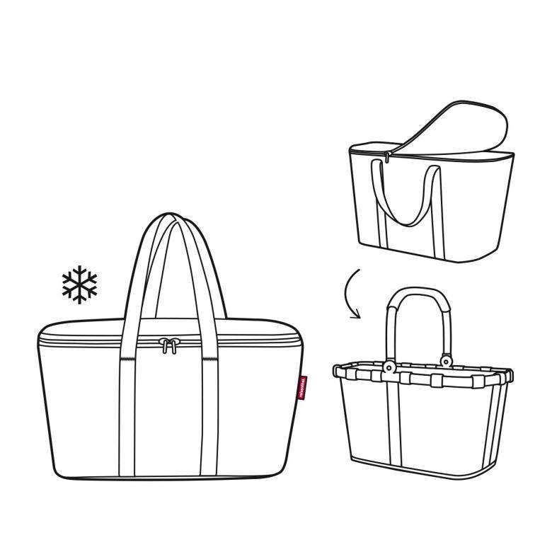 TORBA CHŁODZĄCA UH7078 - beżowy/czarny, Basics, tkanina (44,5/24,5/25cm) - Reisenthel