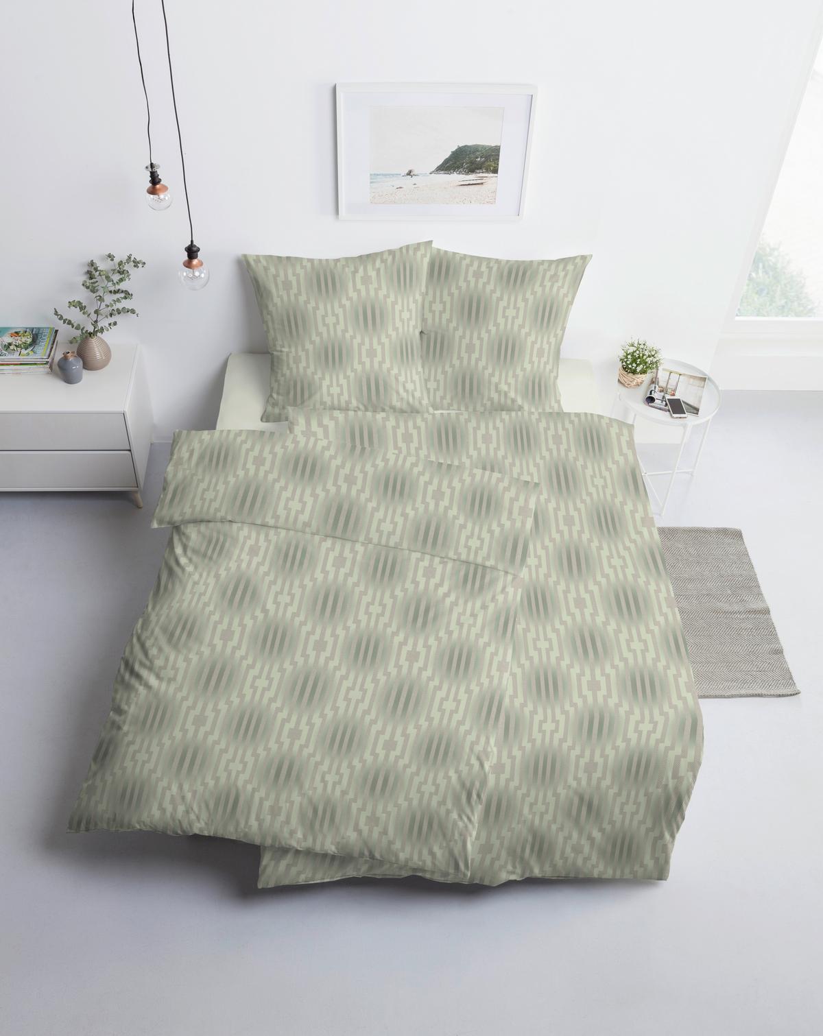 POŚCIEL LEVIAN - zielony, Design, tkanina (135/200cm) - Estella