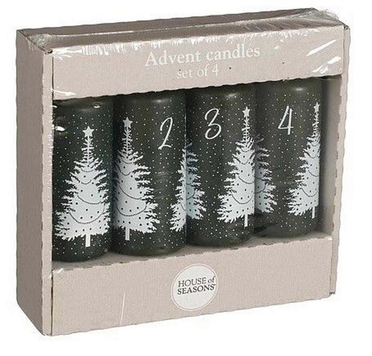 Adventne Sveče, 4 V Setu - Trendi (15cm) - Premium Living