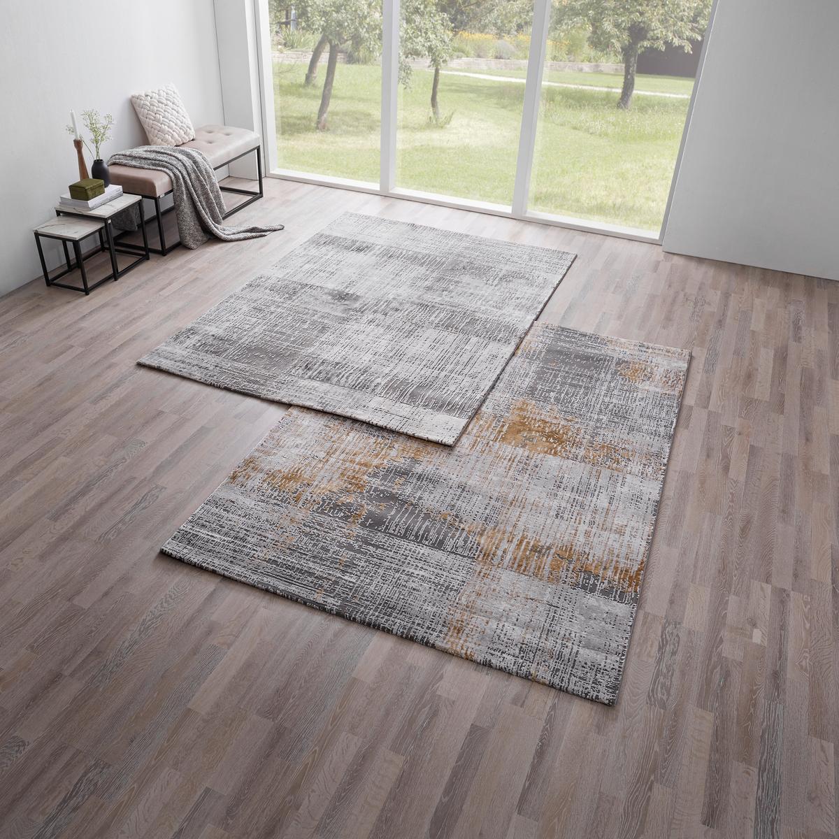 DYWAN VINTAGE MALAGA - szary, Design, tkanina (133/190cm) - Novel