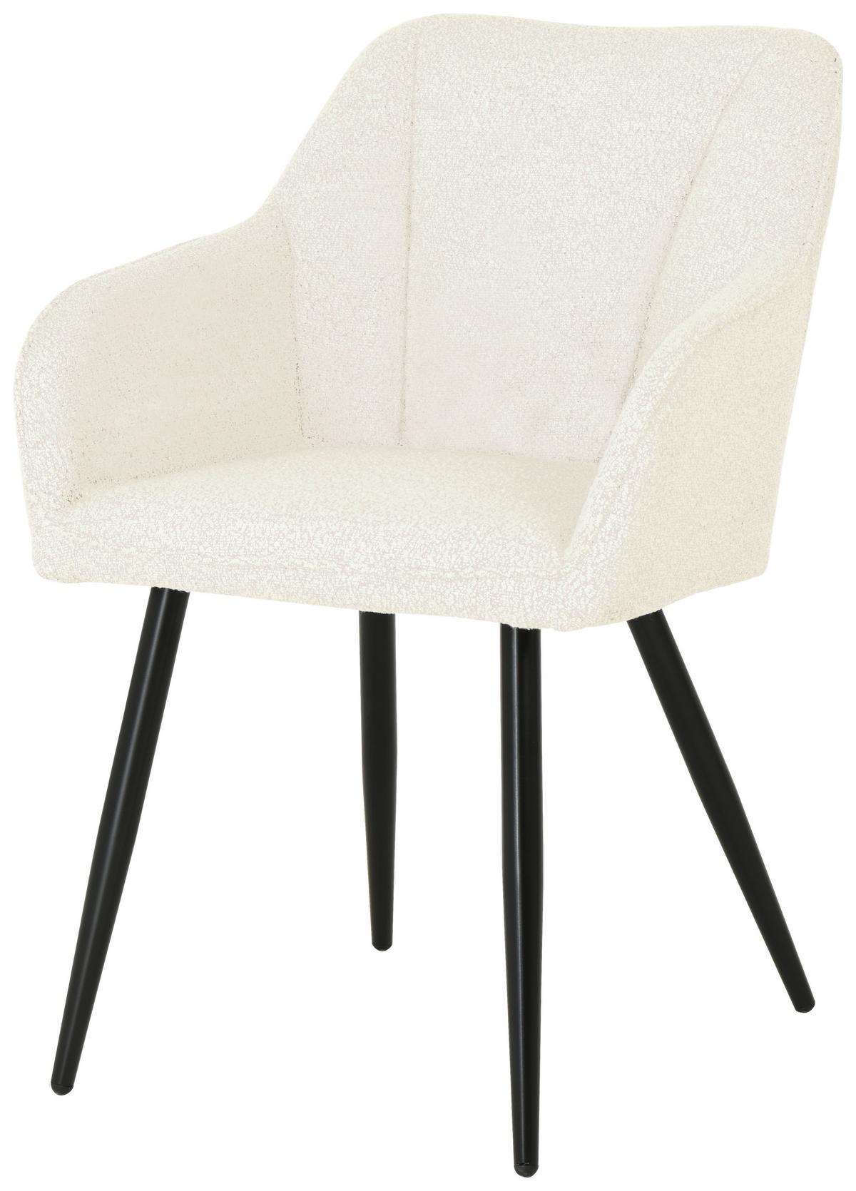 Naslanjač Caro, Bela - črna/bela, Konvencionalno, kovina/tekstil (61/82/55cm) - Nedis SmartLife