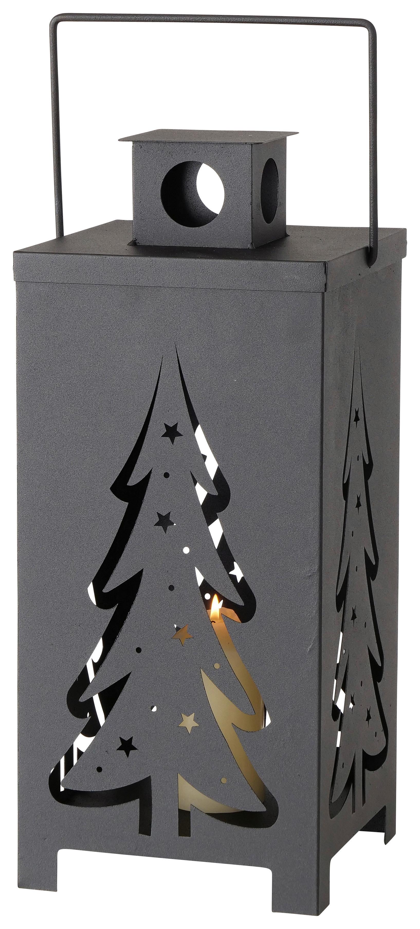 Laterne Tanja Schwarz - Schwarz, MODERN, Metall (21/50/21cm) - Premium Living