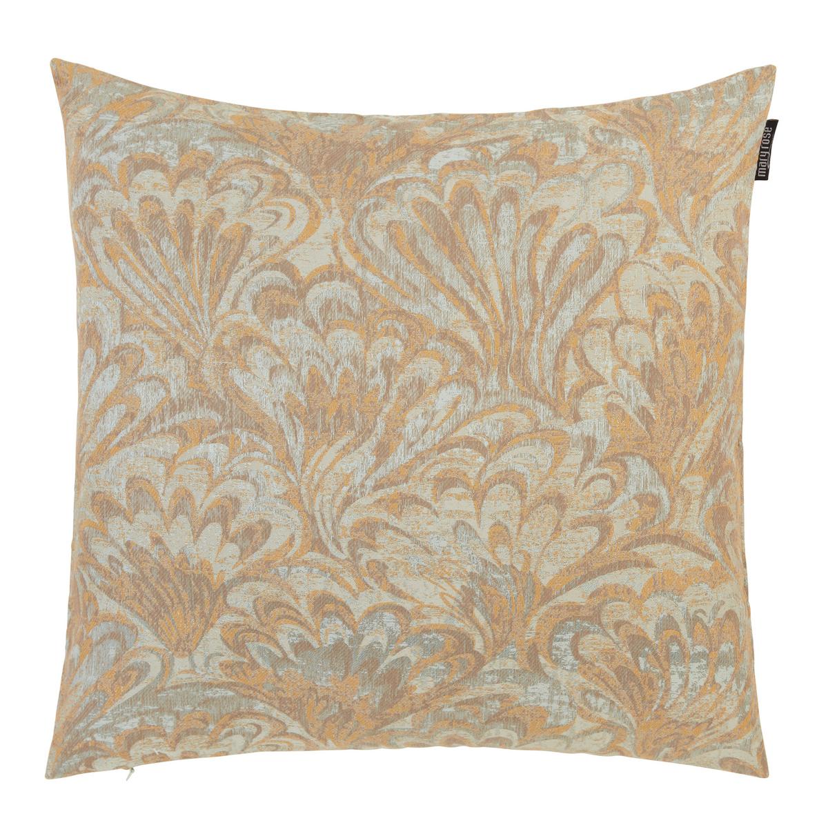 Zierkissen Bella in Petrol/Sandfarben ca. 48x48cm - Sandfarben/Petrol, MODERN, Textil (48/48cm) - Mary's