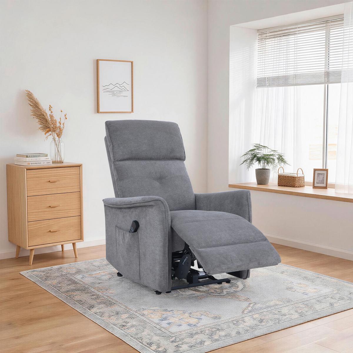 Relaks Fotelja Heat - siva, Basics, drvo/metal (79/106/98cm)