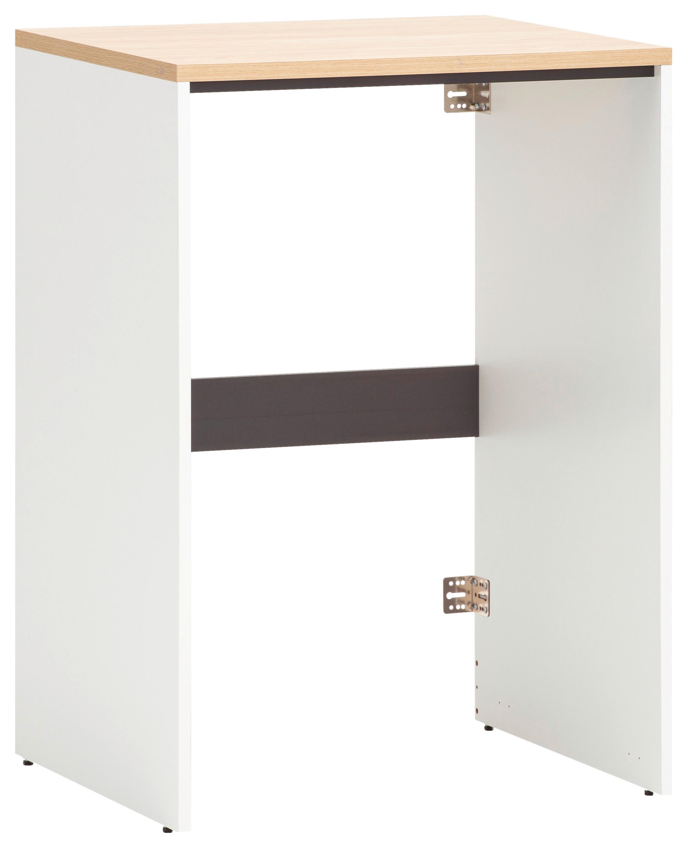 Waschmaschinenschrank SOLEA Weiß ca.67x96x60cm - Eichefarben/Weiß, MODERN, Holzwerkstoff (67,1/96/60cm) - MID.YOU