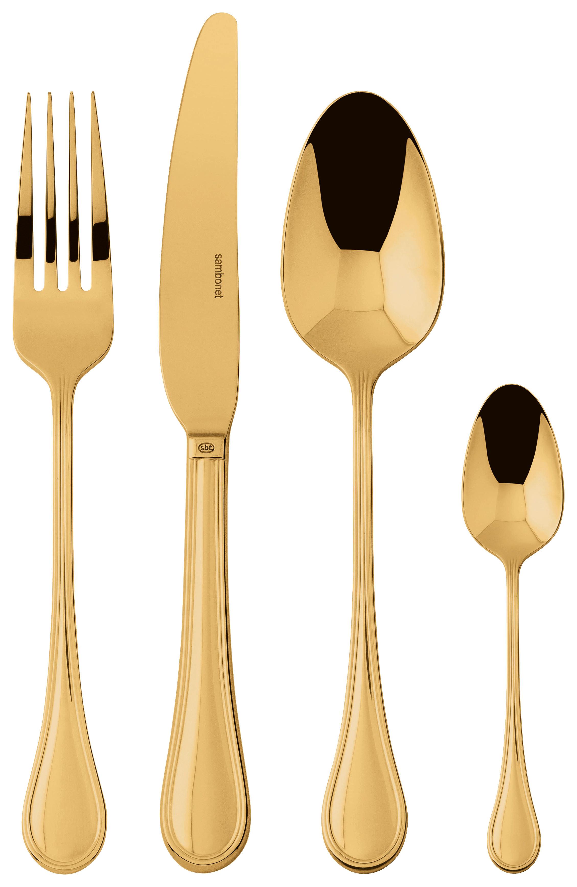 ZESTAW SZTUĆCÓW ROYAL SAMBONET - kolor złoty, Basics, metal - Sambonet