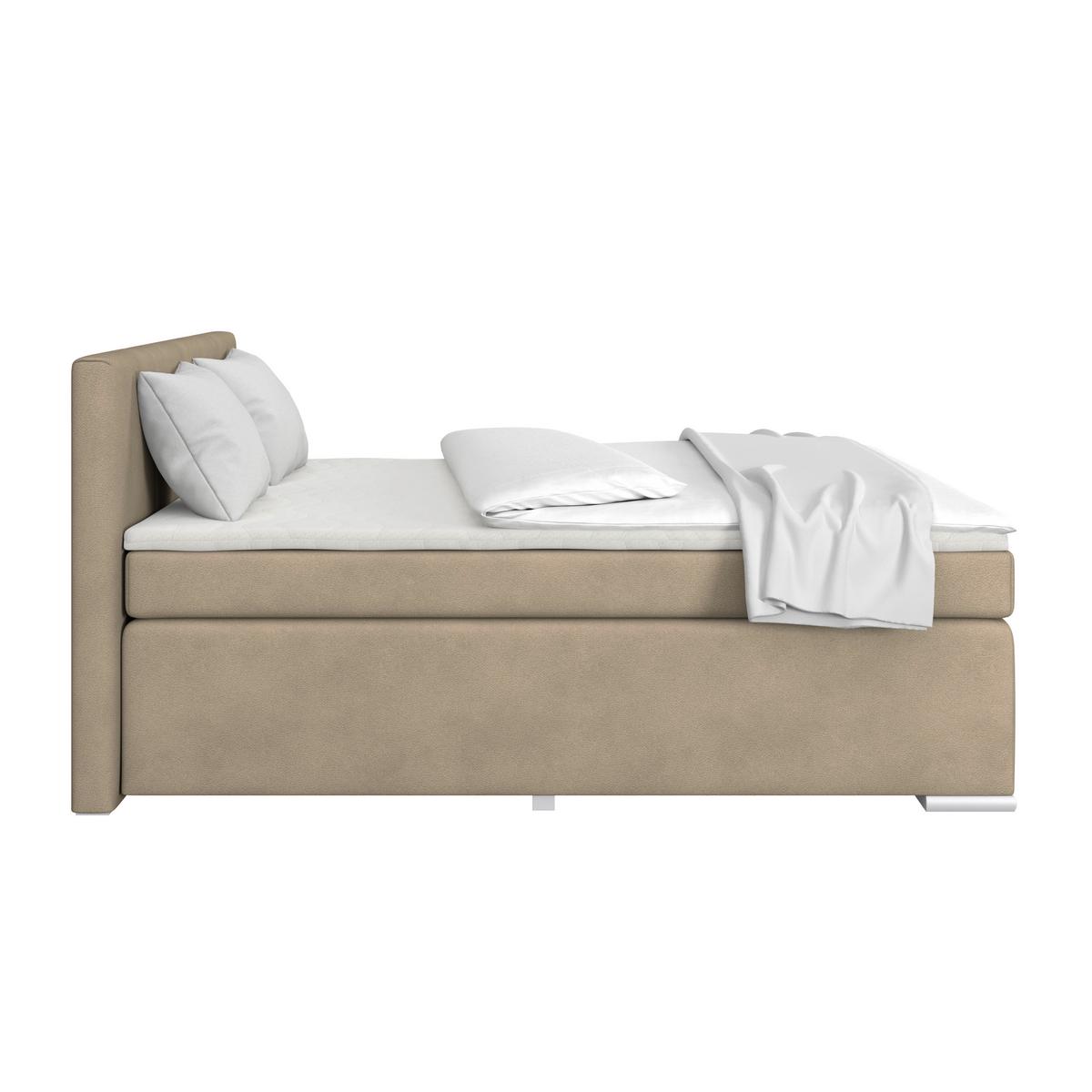 Boxspring Krevet Mira 1 - taupe, Basics, metal/tekstil (180/200cm)