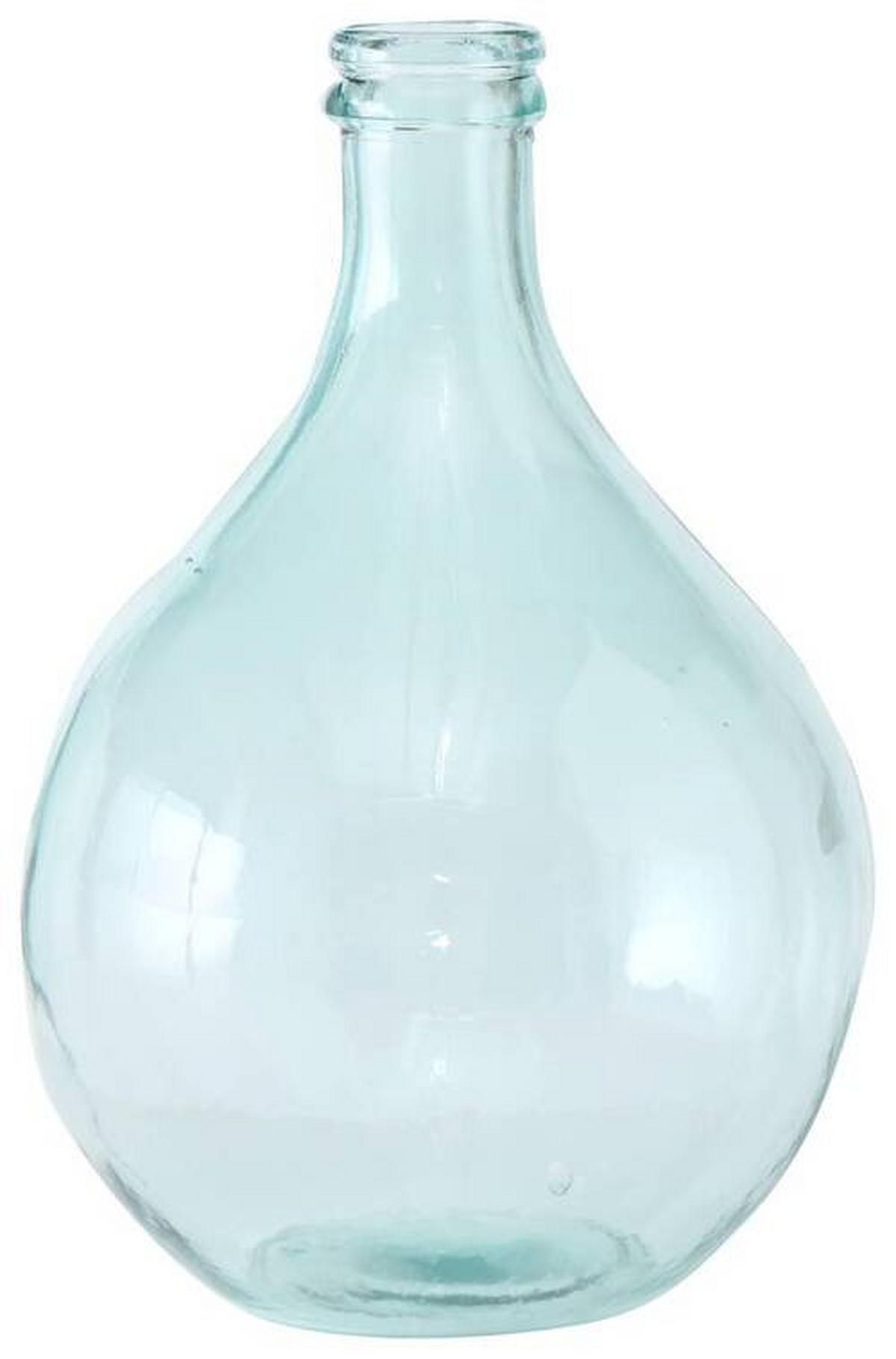 Vase Nalani in Hellblau Ø ca. 29cm - Klar/Hellblau, Basics, Glas (29/43cm) - Premium Living