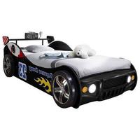 Postelja V Obliki Avta Energy, Črna, Osvetlitev, 90x200cm - črna, Konvencionalno, leseni material (90/200cm) - MID.YOU