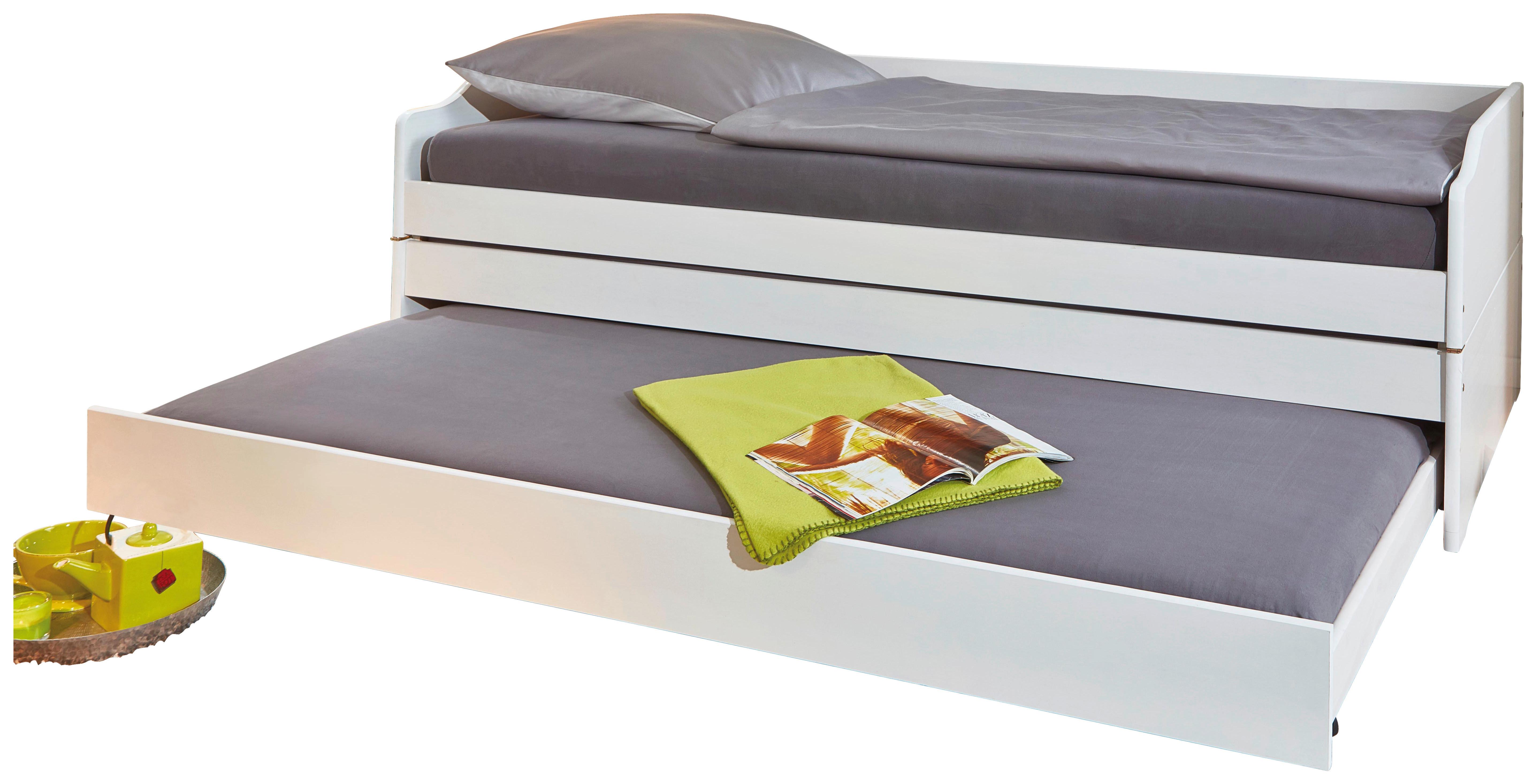 Mladinska Raztegljiva Postelja Lotar, Bela, 90-180x200 - bela/naravne barve, Konvencionalno, les (90/200cm) - MID.YOU