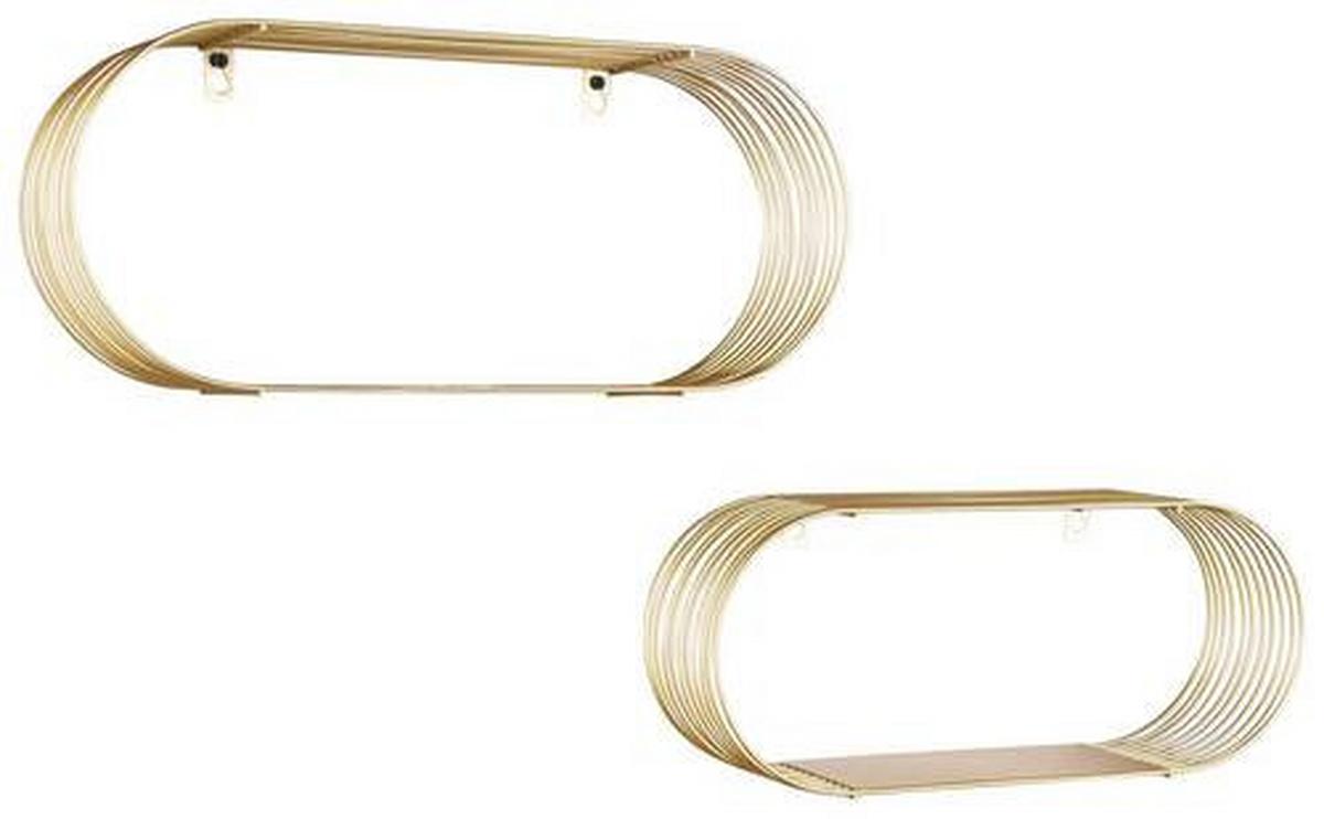 Wandregal Jessica in Goldfarben - Goldfarben, MODERN, Metall (43/18/10cm) - Mömax
