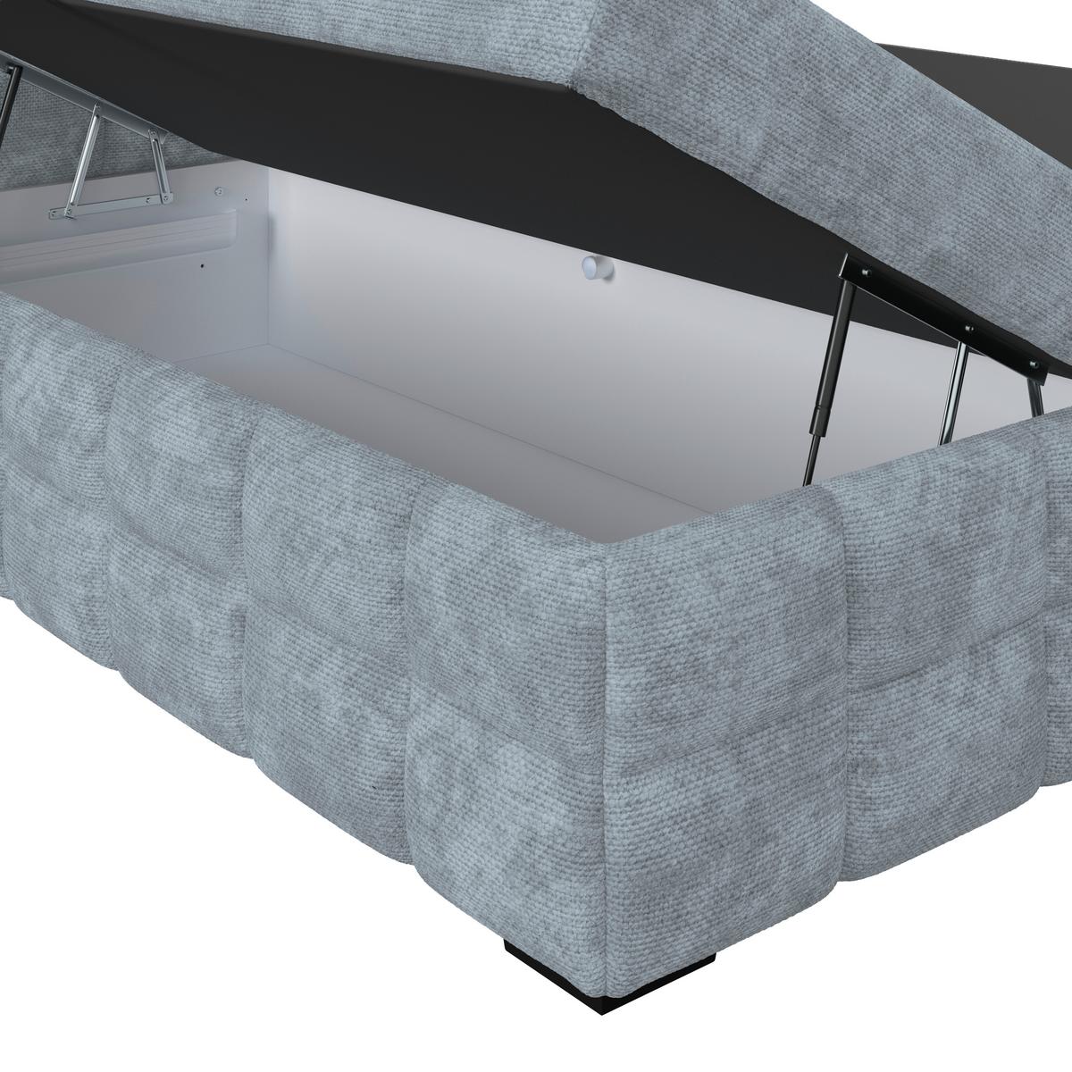 PAT BOX VEGA - albastru deschis/verde, Trend, lemn/textil (200/200cm) - Modern Living