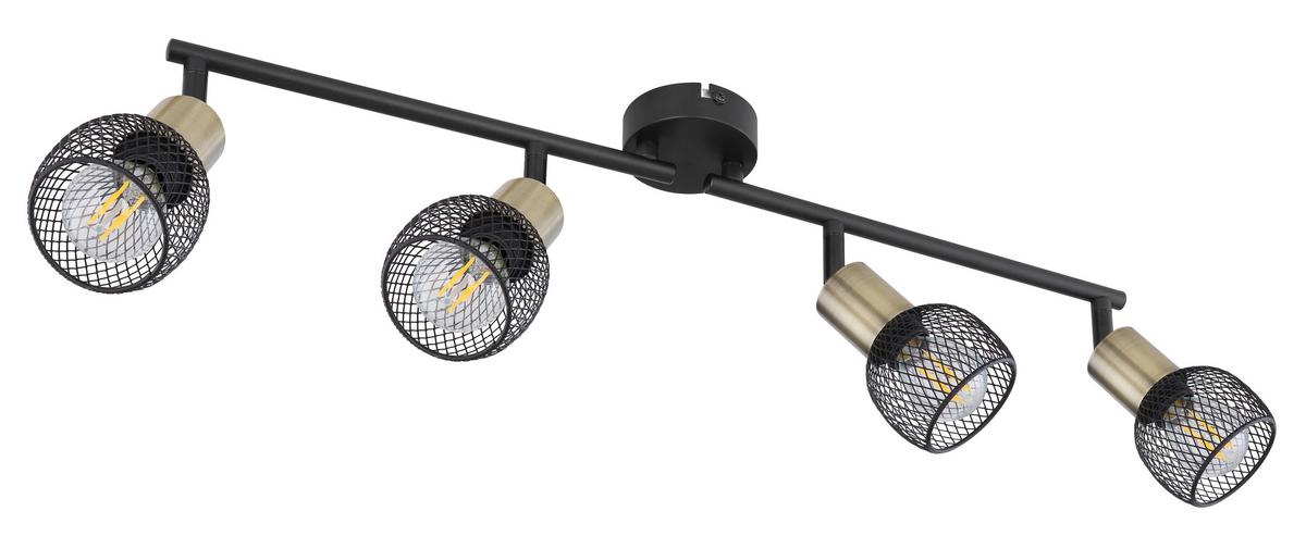 Strahler Fiastra max. 40 Watt - Schwarz, Basics, Metall (60/8/15cm) - Globo