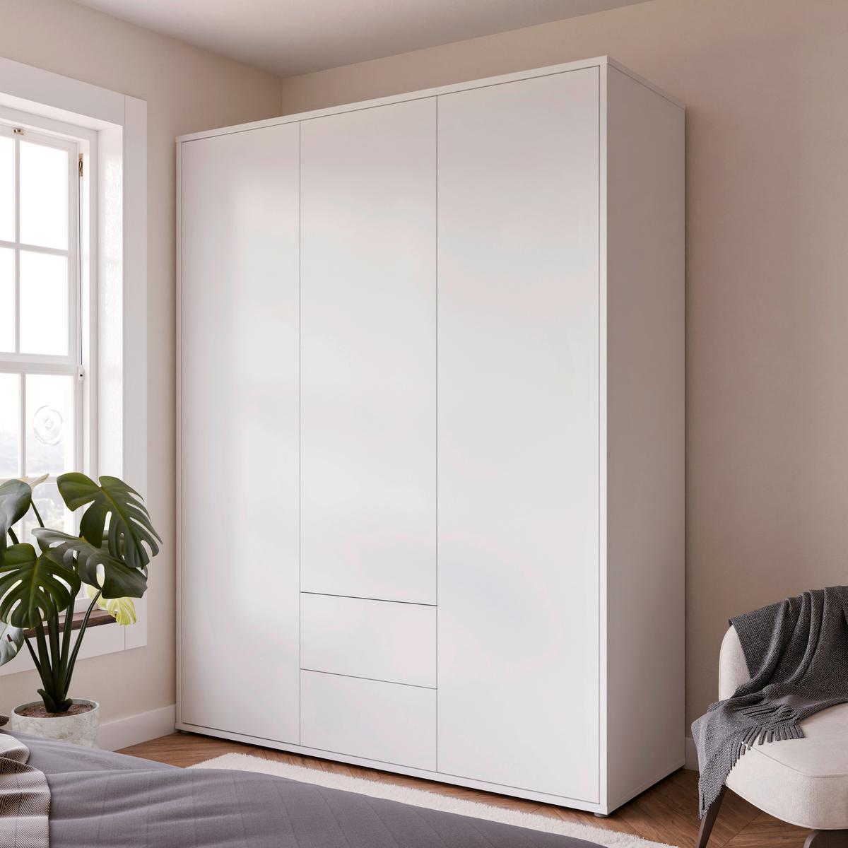 Omara S Klasičnimi Vrati Alice, Bela - bela, Trend, leseni material (169/214/60cm) - Carryhome