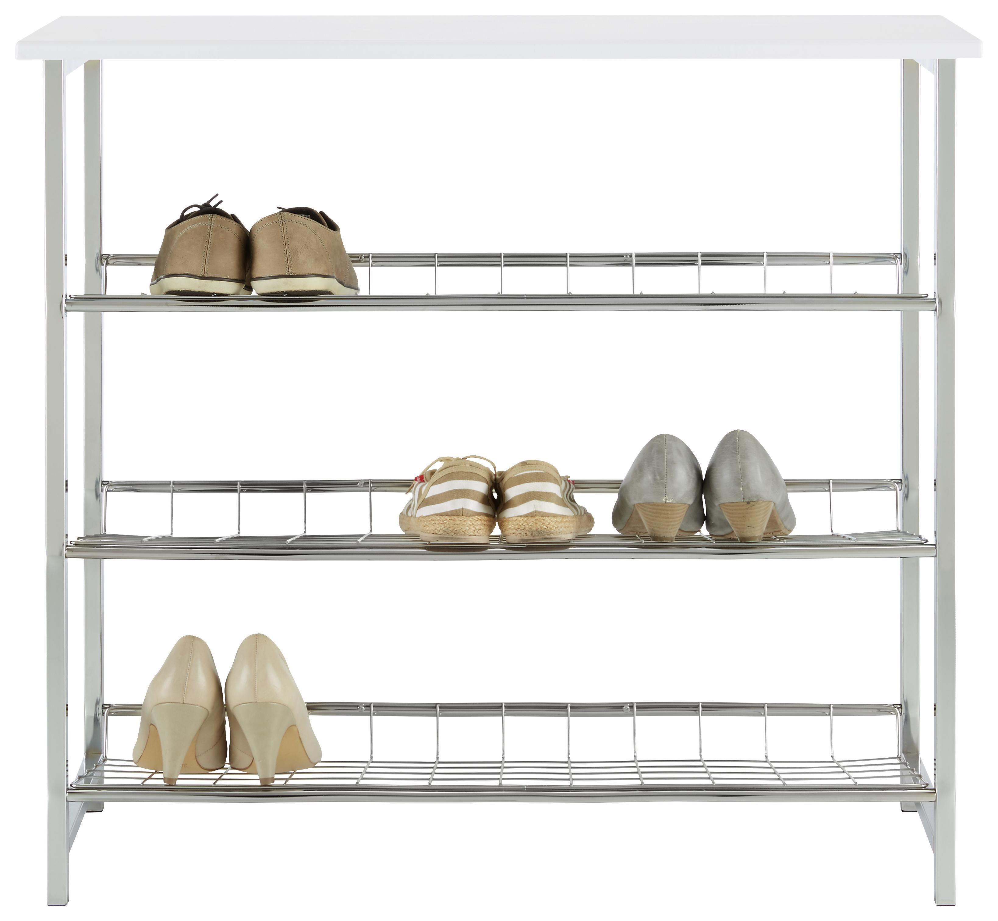 Schuhregal Weiß - Weiß, MODERN, Holzwerkstoff/Metall (86/81/28cm) - Mömax modern living