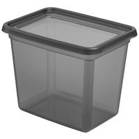 Tárolódoboz Blacky - Kb. 20l - fekete/áttetsző, Modern, műanyag (28/38/30cm) - Mömax