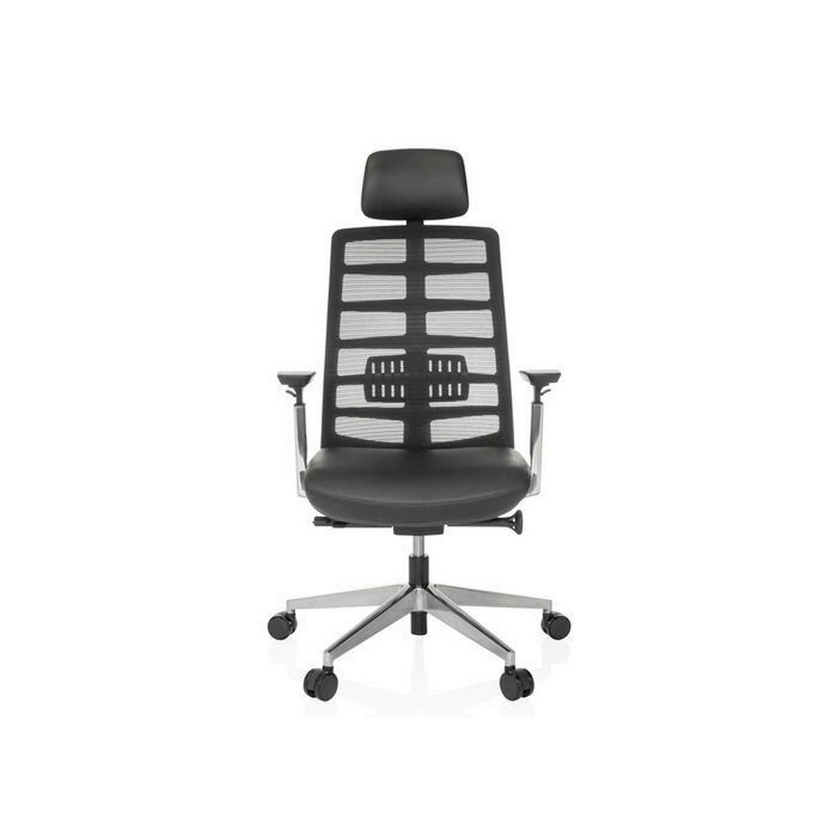 Pisarniški Stol Spinio Elite L, Črna - srebrne barve/črna, Moderno, kovina/umetna masa (67/116 - 129/67cm) - MID.YOU