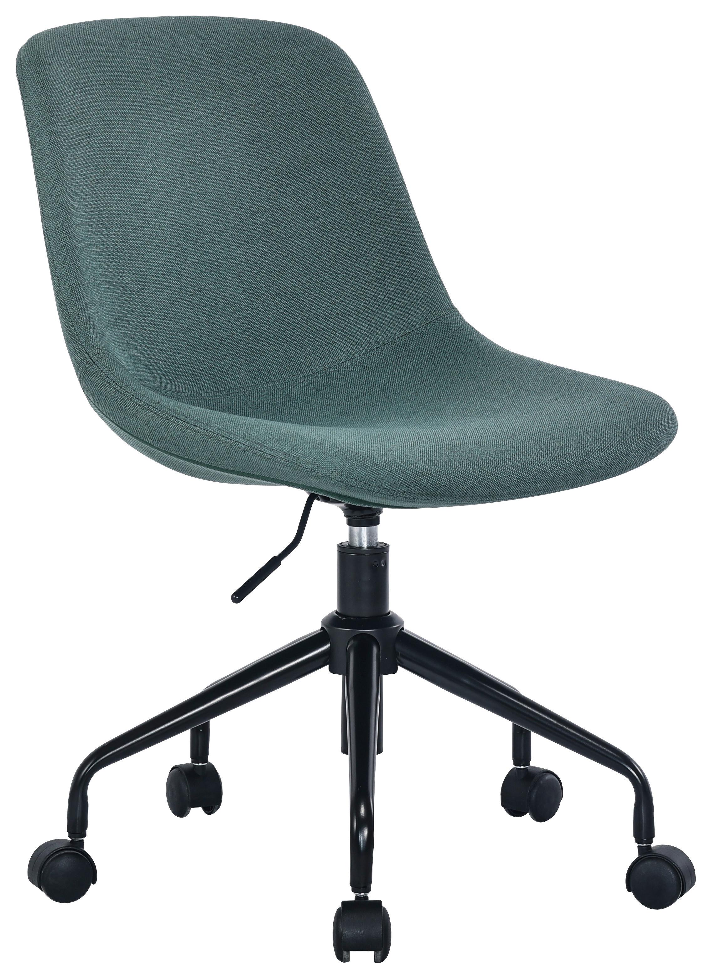 KRZESŁO OBROTOWE SIEGBERT - czarny/ciemnozielony, Konventionell, tworzywo sztuczne/metal (50/80,5-90/55,5cm) - Hom`in