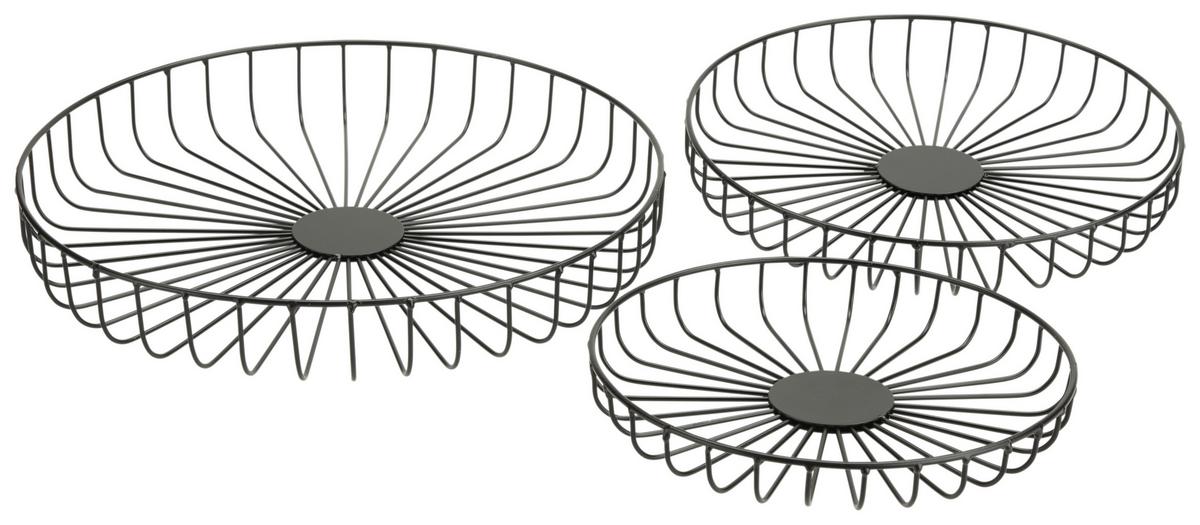 Dísztál Petra - fekete, Basics, fém (23/3cm) - Modern Living
