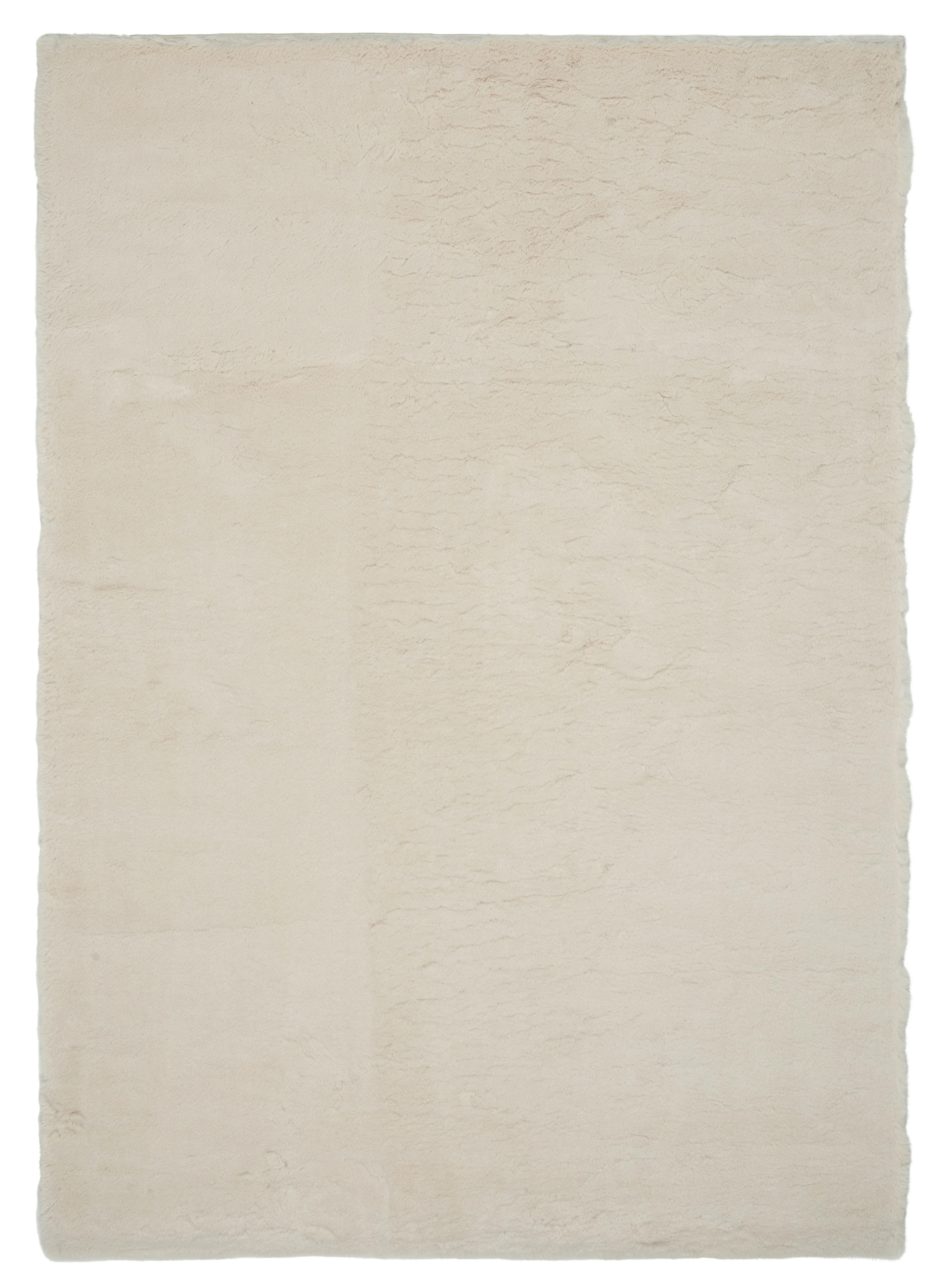 VÄVD MATTA FUZZY 2 - cremefärgad, Modern, textil (120/170cm) - Mömax