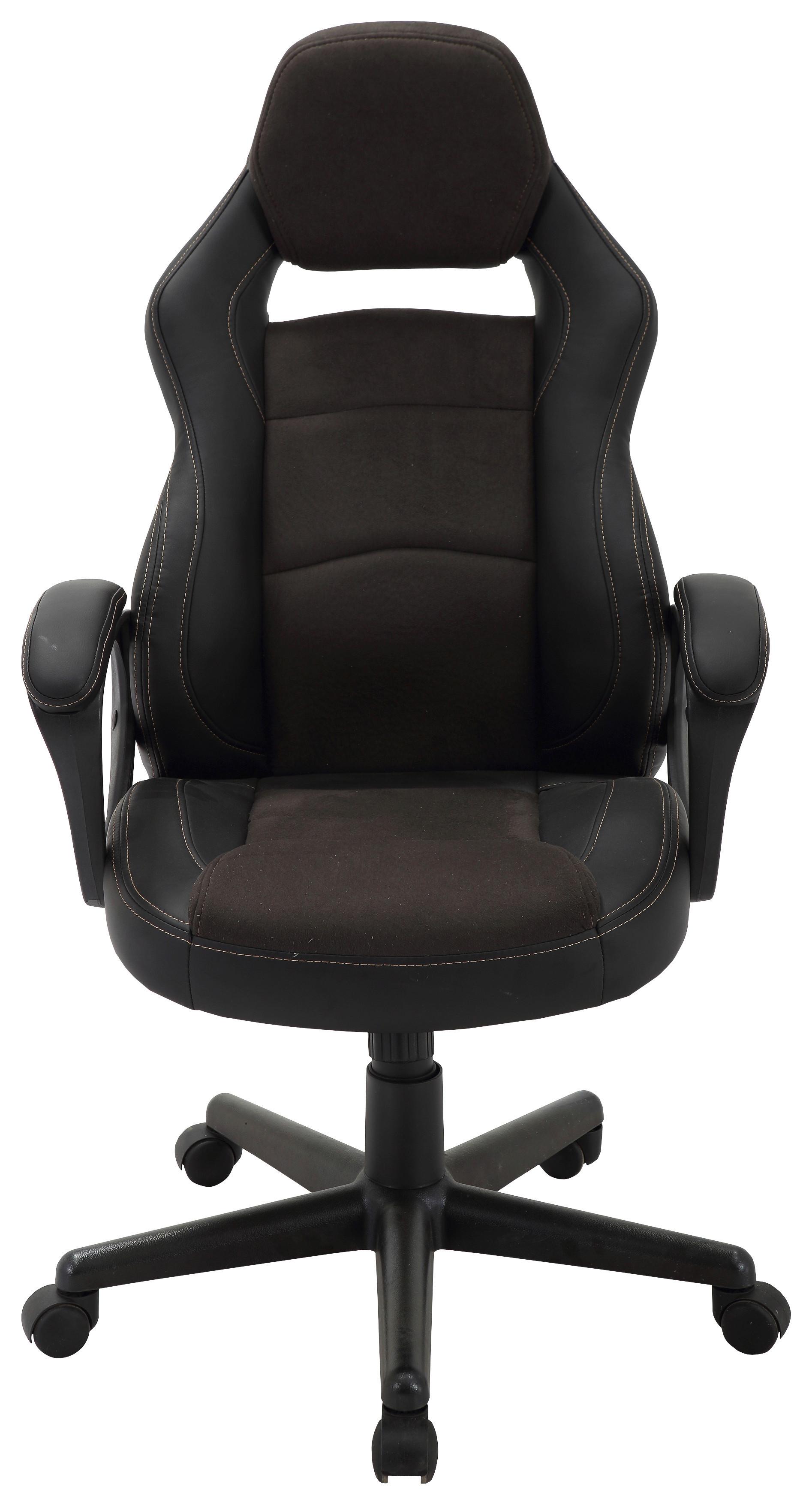 KRZESŁO GAMINGOWE AIMO - jasnoszary/czarny, Design, tworzywo sztuczne/tkanina (62/109-119/68cm) - MID.YOU