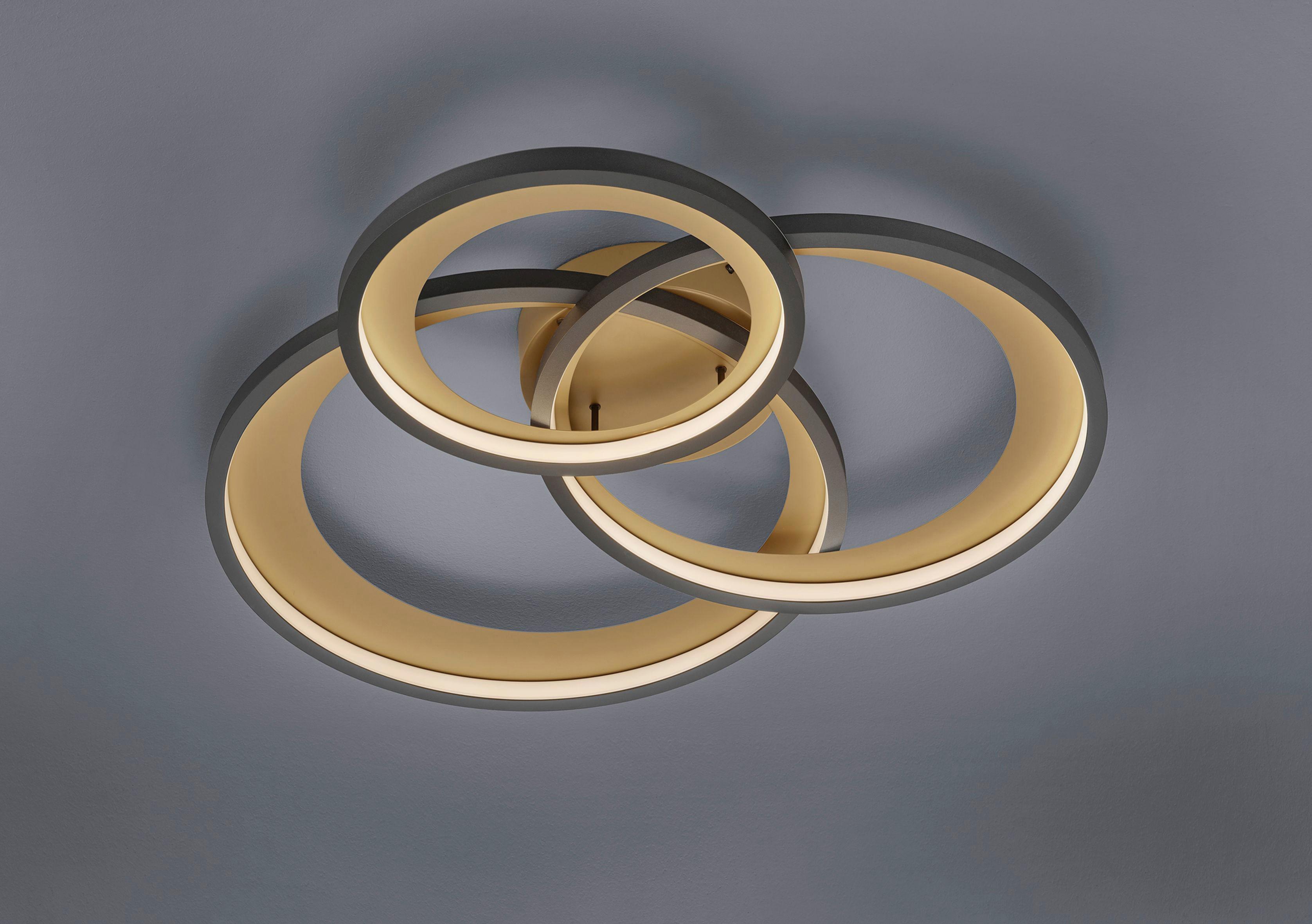 LAMPA SUFITOWA LED 673810332 GRANADA - czarny/biały, Basics, tworzywo sztuczne/metal (71,5/10,5/63,5cm) - Trio Leuchten