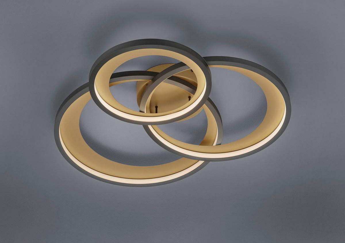 LAMPA SUFITOWA LED 673810332 GRANADA - czarny/biały, Basics, tworzywo sztuczne/metal (71,5/10,5/63,5cm) - Trio Leuchten