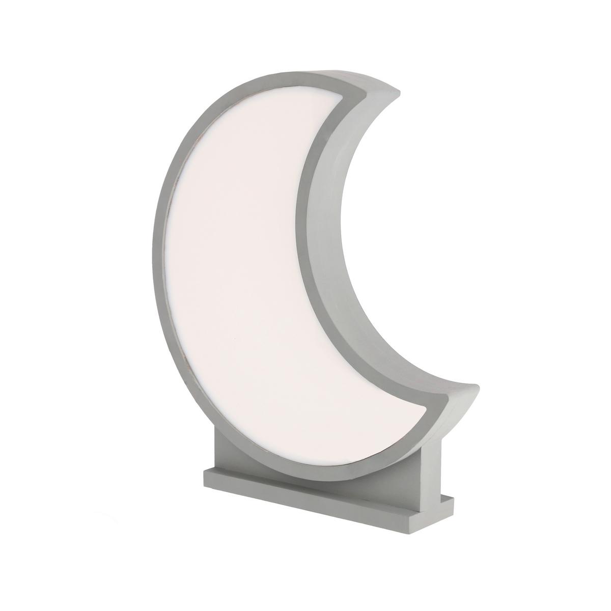 Dječja Stolna Svjetiljka 41-11640 Moon - siva, Basics, drvni materijal/plastika (26/5/29.5cm)