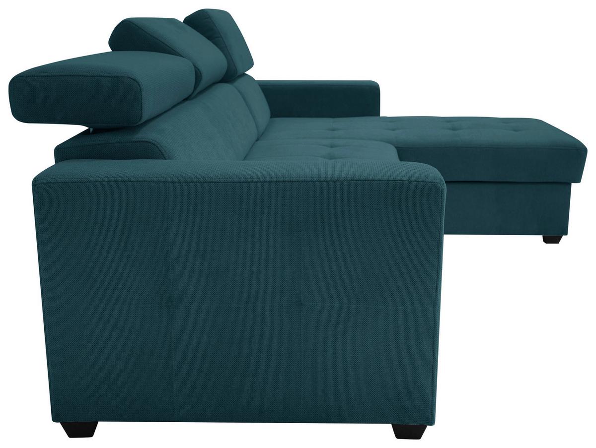 Kutna Garnitura Marco - boje petroleja/crna, Konvencionalno, drvni materijal/drvo (238/78-94/170cm) - Modern Living