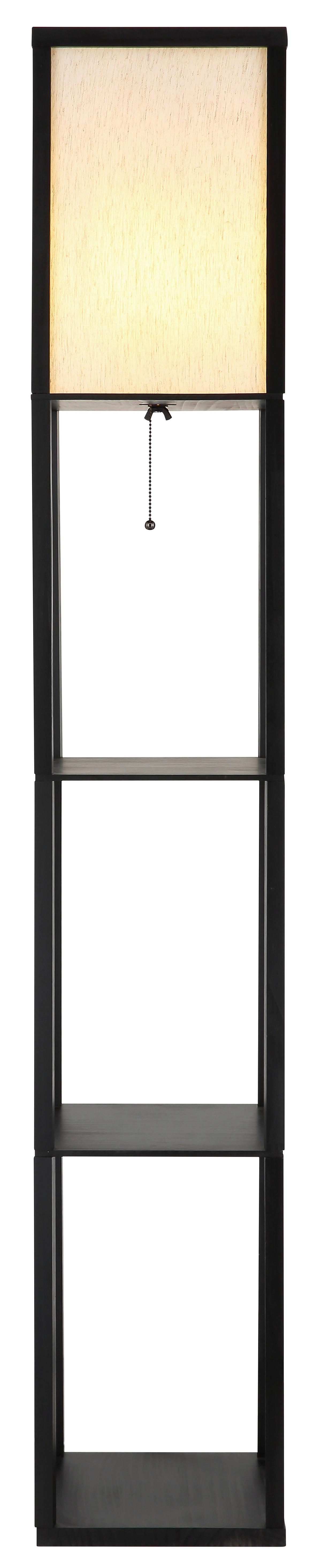 Állólámpa 58611s Tabitha - natúr színű/fekete, Design, textil/fa (26/26/159cm) - Globo