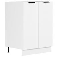 Kuhinjska Spodnja Omarica Fasola, Bela, Š 60cm - črna/bela, Trend, umetna masa/leseni material (60/82/46cm) - MID.YOU